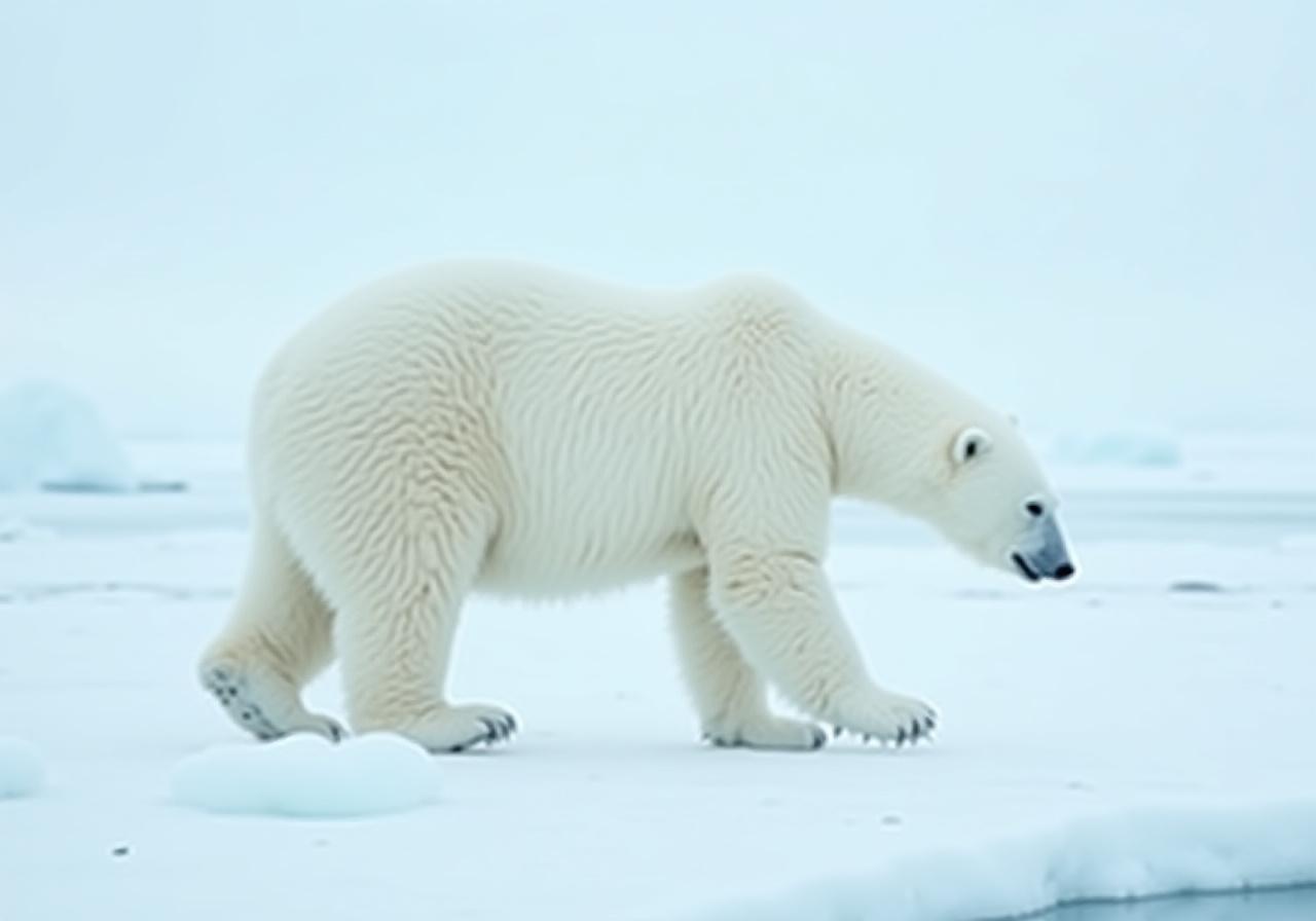 Polar bear on Arctic sea ice